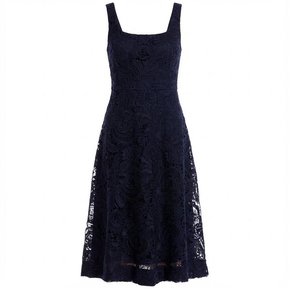 Kobi Halperin Jacqueline Sleeveless Lace Midi Dress – Blue, Size 8 | Elegant
